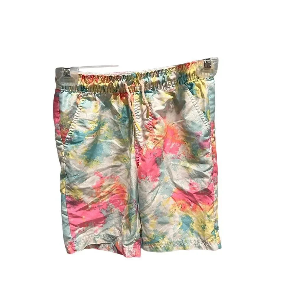 Cat & Jack‎ pastel print swim trunks youth size medium 8/10